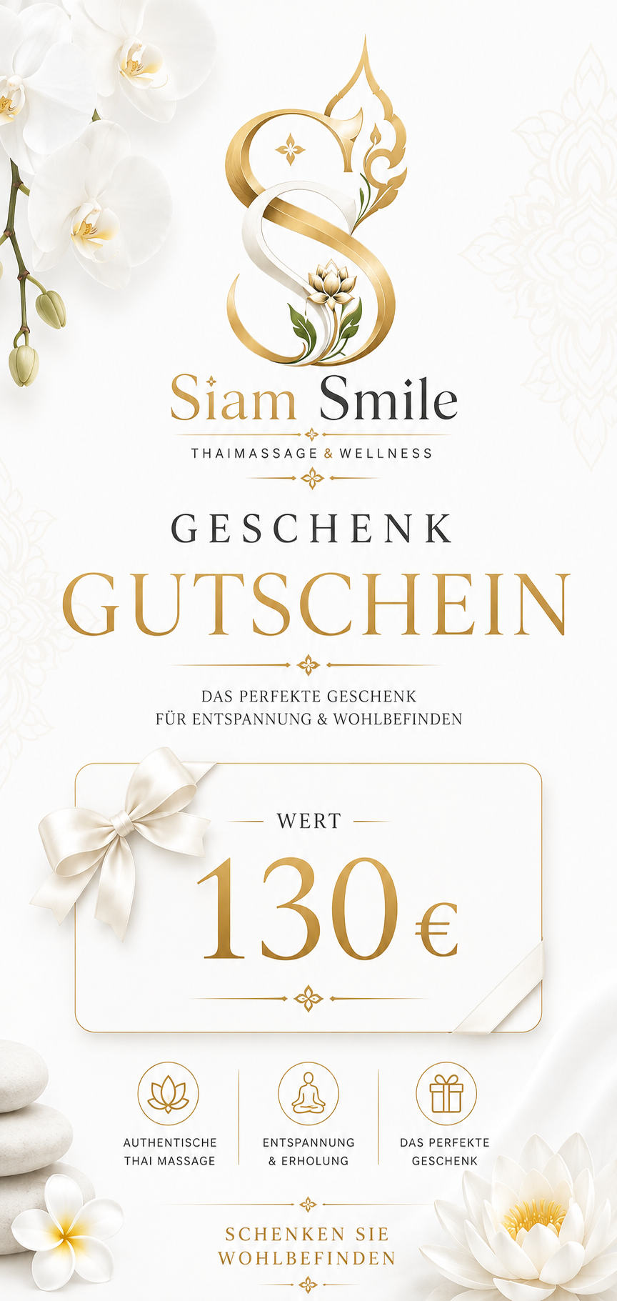 Gutschein – 90 Min. Traditionelle Thaimassage